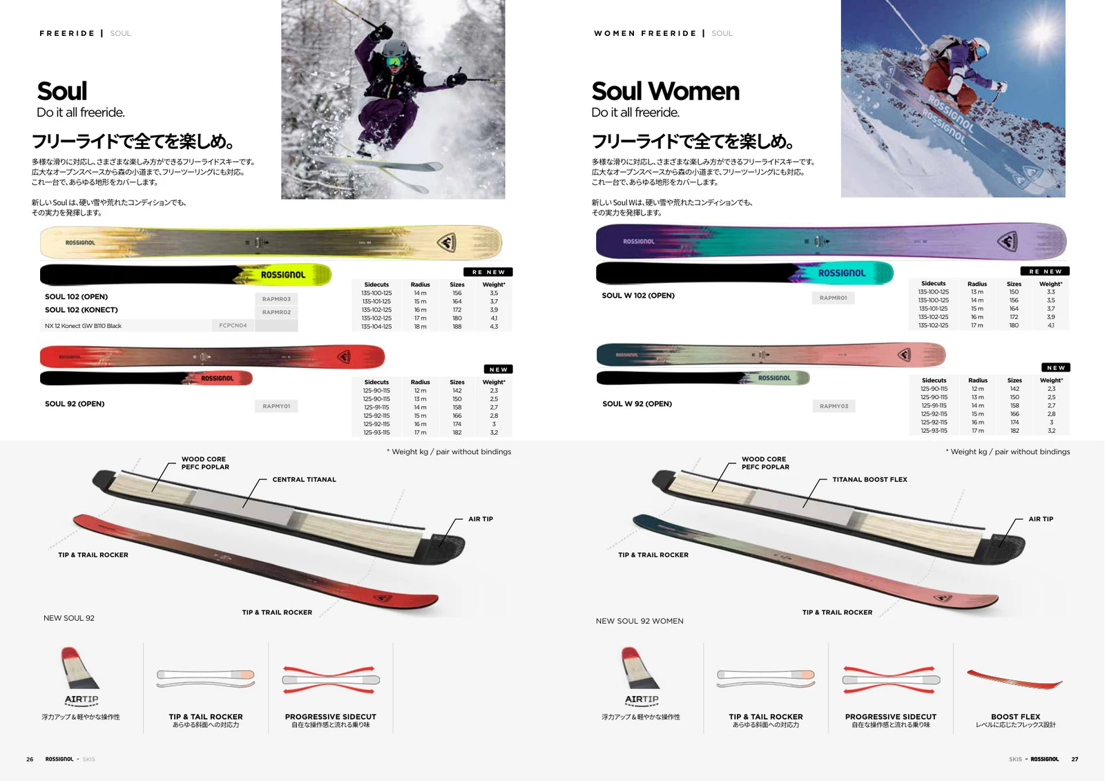 Rossignol SOUL 26/27公式カタログページ