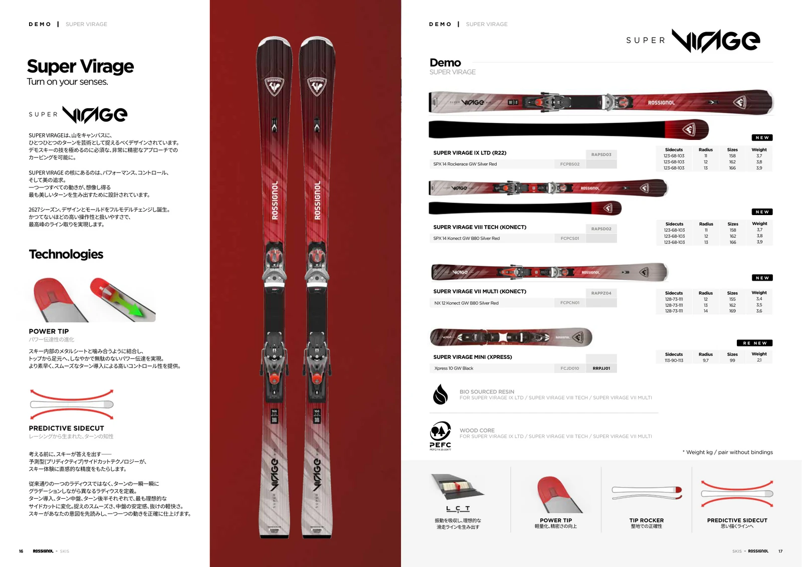 Rossignol SUPER VIRAGE 26/27公式カタログページ